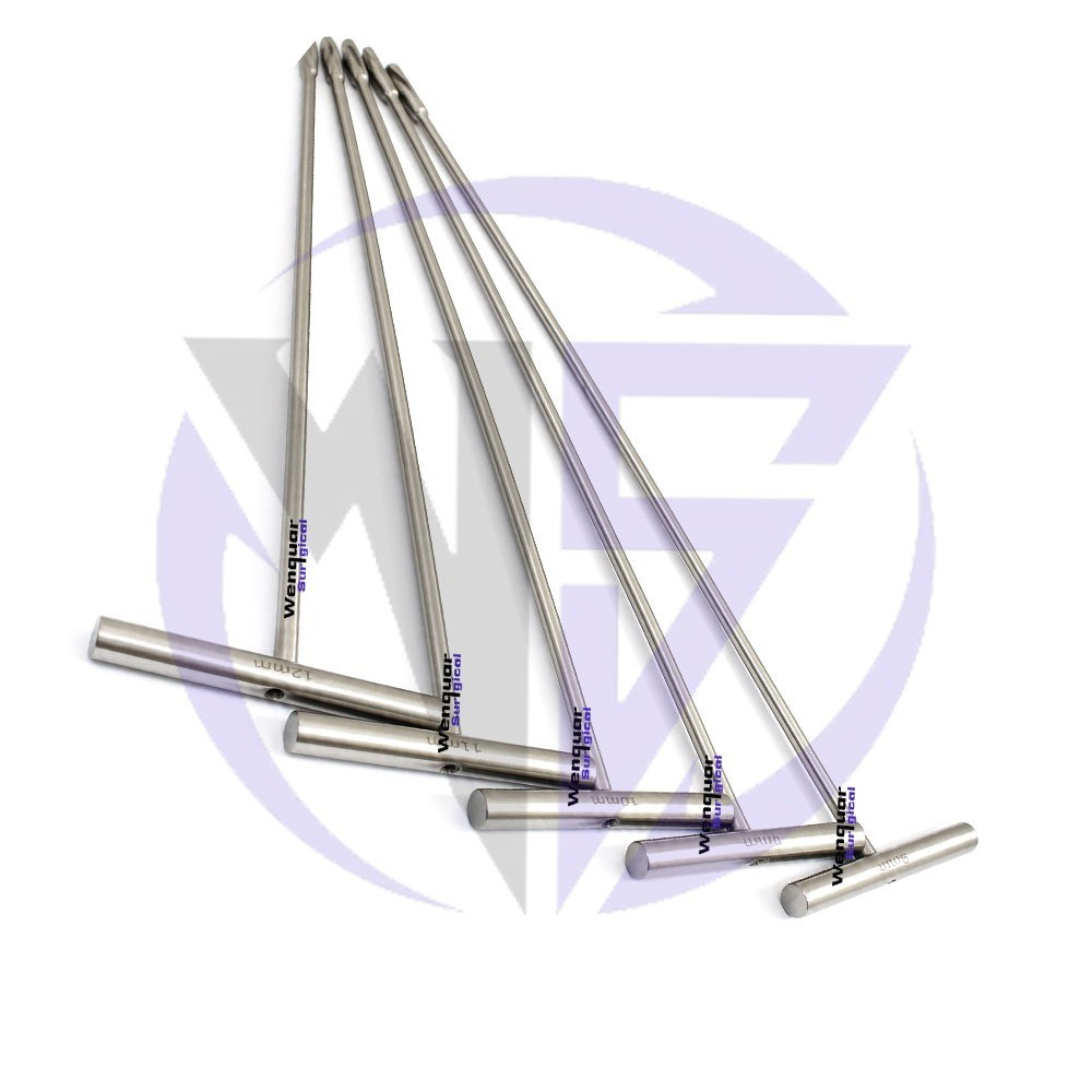 Cannulated Reamer in T- Handle 8 mm to 12 mm set of 5 pcs Orthopedic instruments