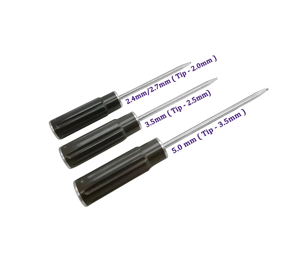 Torque Screw driver for 2.4mm/2.7mm, 3.5mm & 5.0mm polyaxial screw instruments
