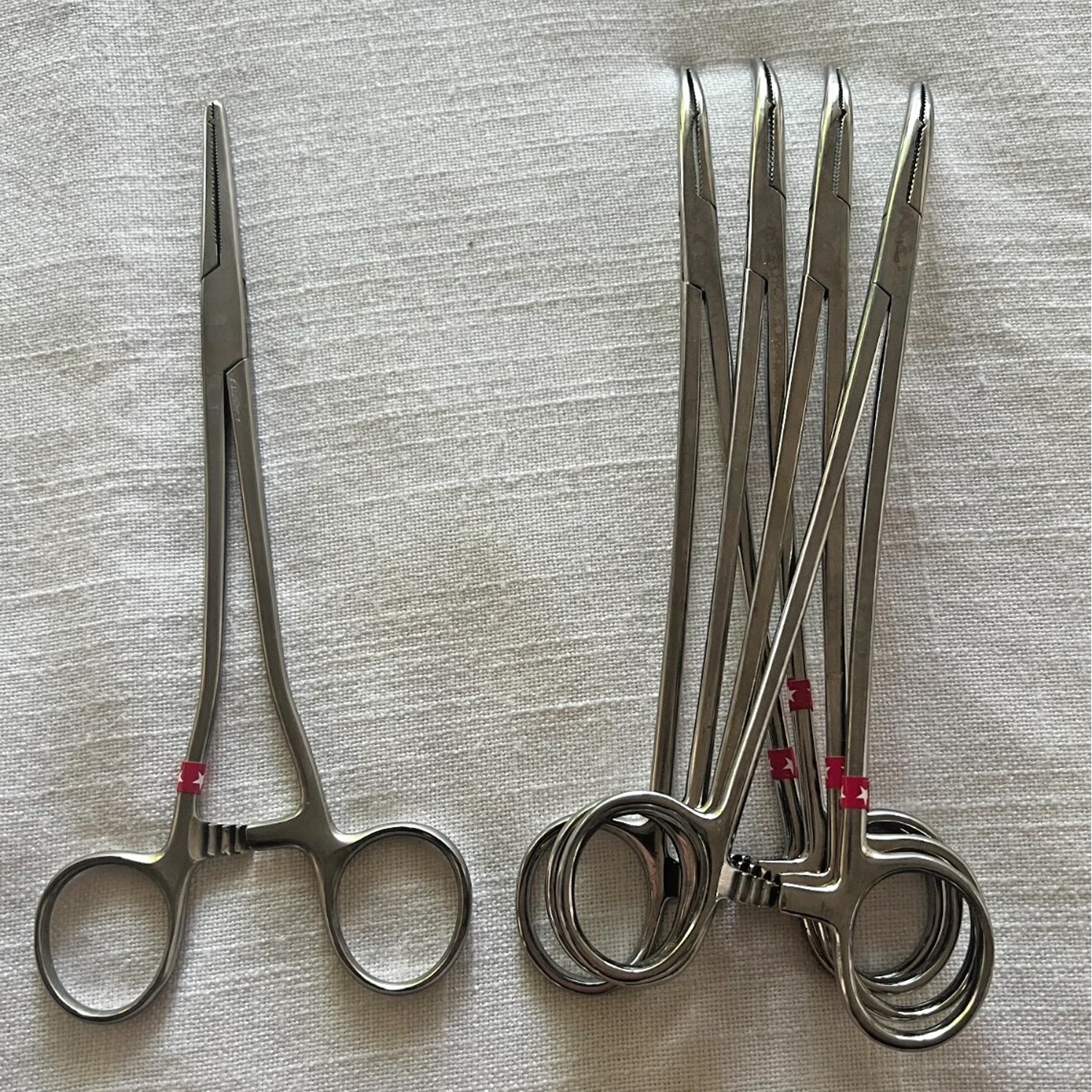 Sklar 90-2580 Heaney-Ballentine Forceps, 8″ Curved & V.Mueller GL3121 Straight