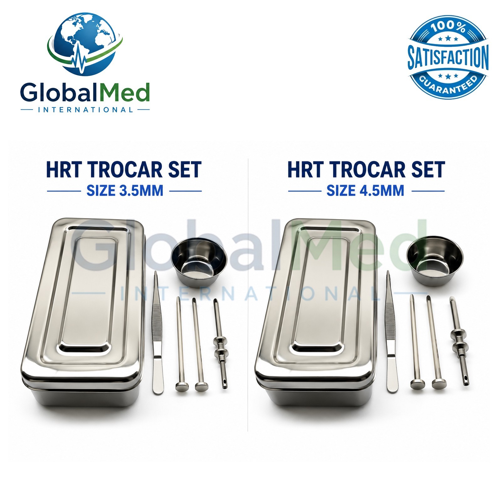 HRT Trocar Kit 3.5mm & 4.5mm– Hormone Replacement Pellet Insertion Surgical Kit