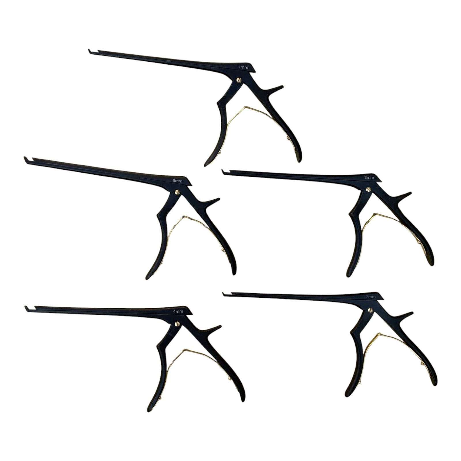 Kerrison Rongeur Instrument 18 CM Black Set of 5 PCS Orthopedic instruments Set,