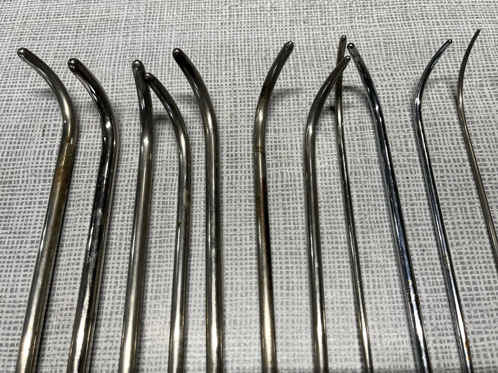Vintage Uterine Dilators Surgical Lot Of 12 + 1 Various Brands And Sizes