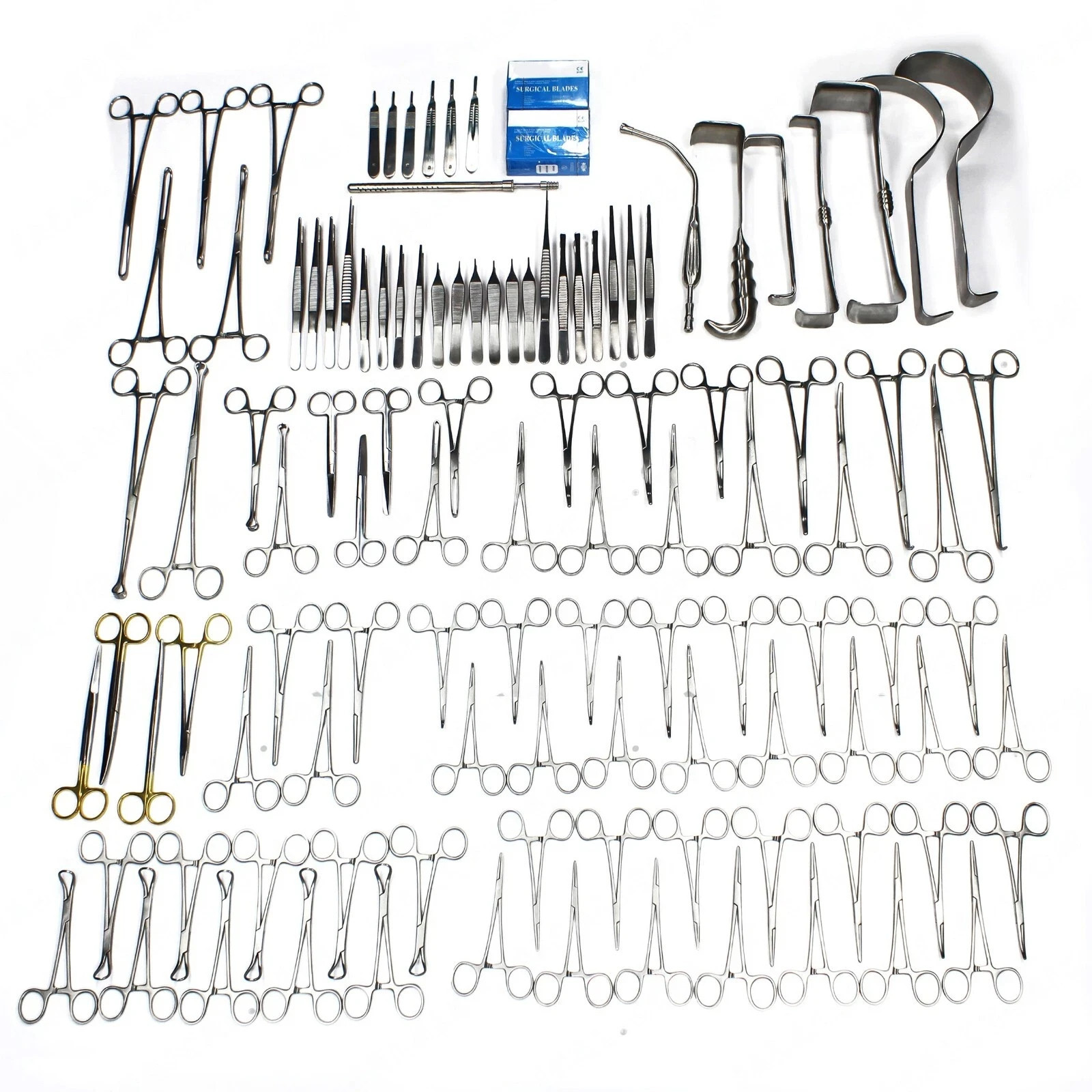 108-Pcs Set Laparotomy Instruments MedicalSurgical Abdominal Surgery K
