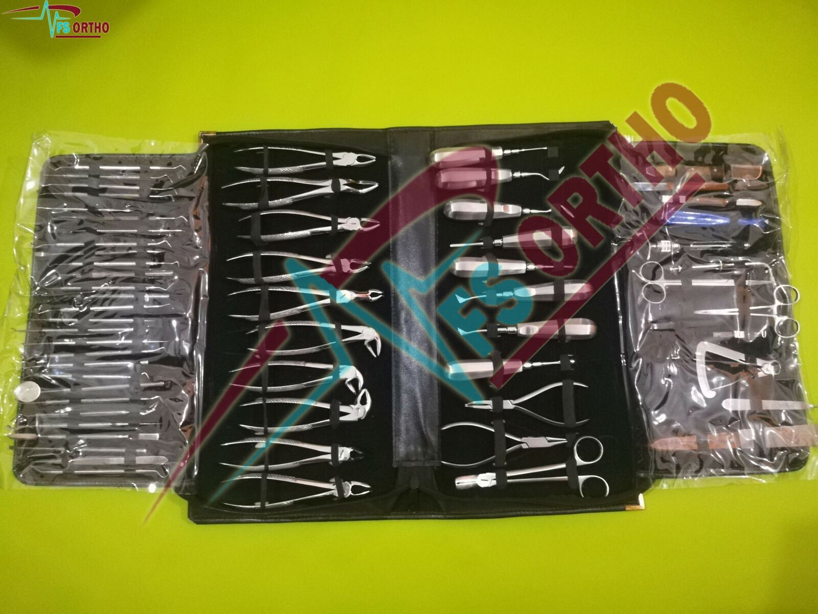 Oral Dental Surgical Extraction Surgery Elevators Forceps Instruments Kit of 61