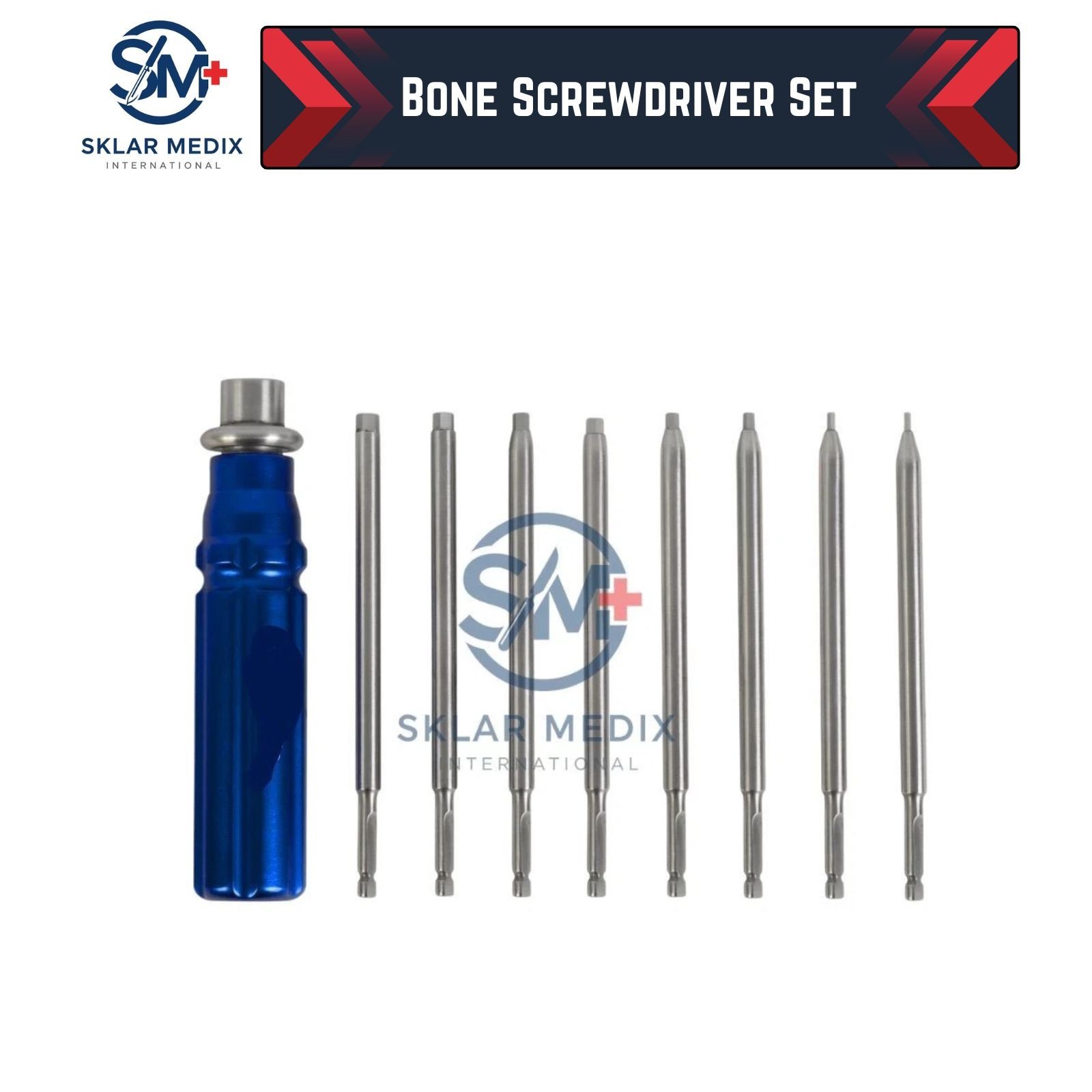 Orthopedic Bone Screwdriver Set With Quick Coupling Handle Surgical Instruments