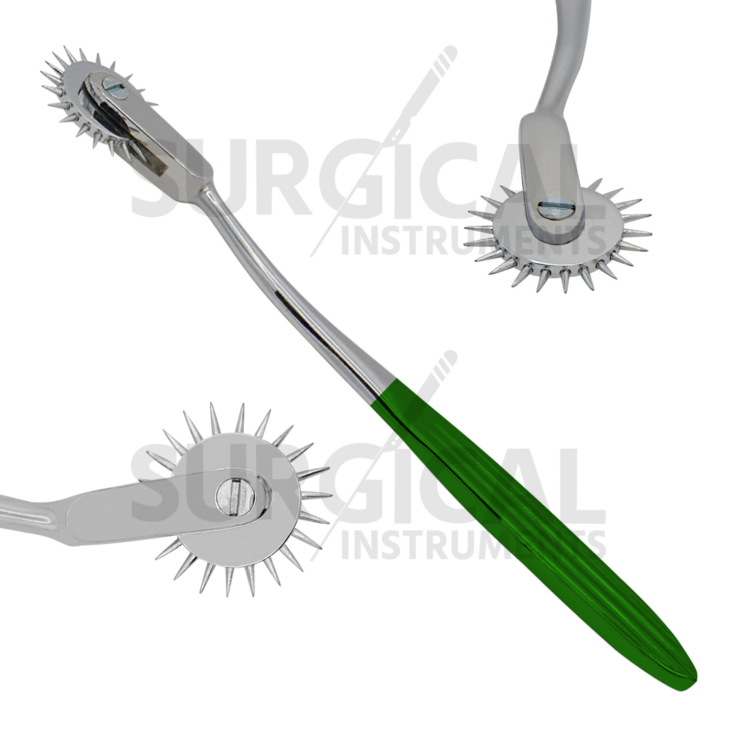 4 Pcs Wartenberg Pin Wheel Set Chrome-Plated Surgical Color Handle German Grade