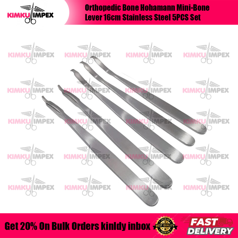 Orthopedic Bone Hohamann Mini-Bone Lever 16cm Stainless Steel 5PCS Set