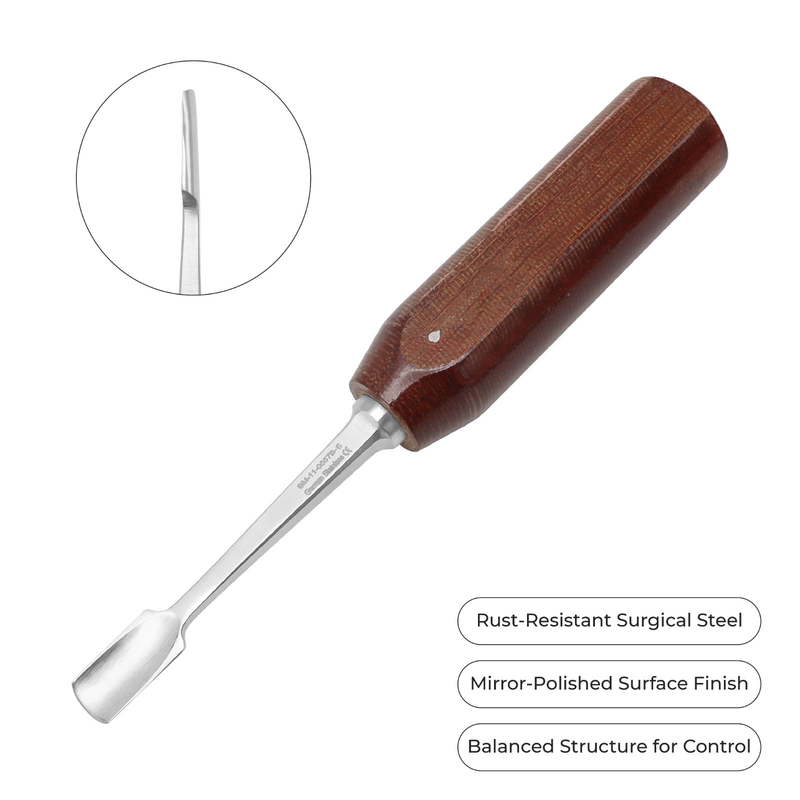 Lexer Mini Osteotome 6 mm Blade Tip 18.5cm Stainless Steel Orthopedic Instrument