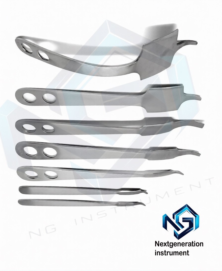 Hohmann Retractor Set 7 Pc German Stainless Steel Orthopedic Surgical Instrument