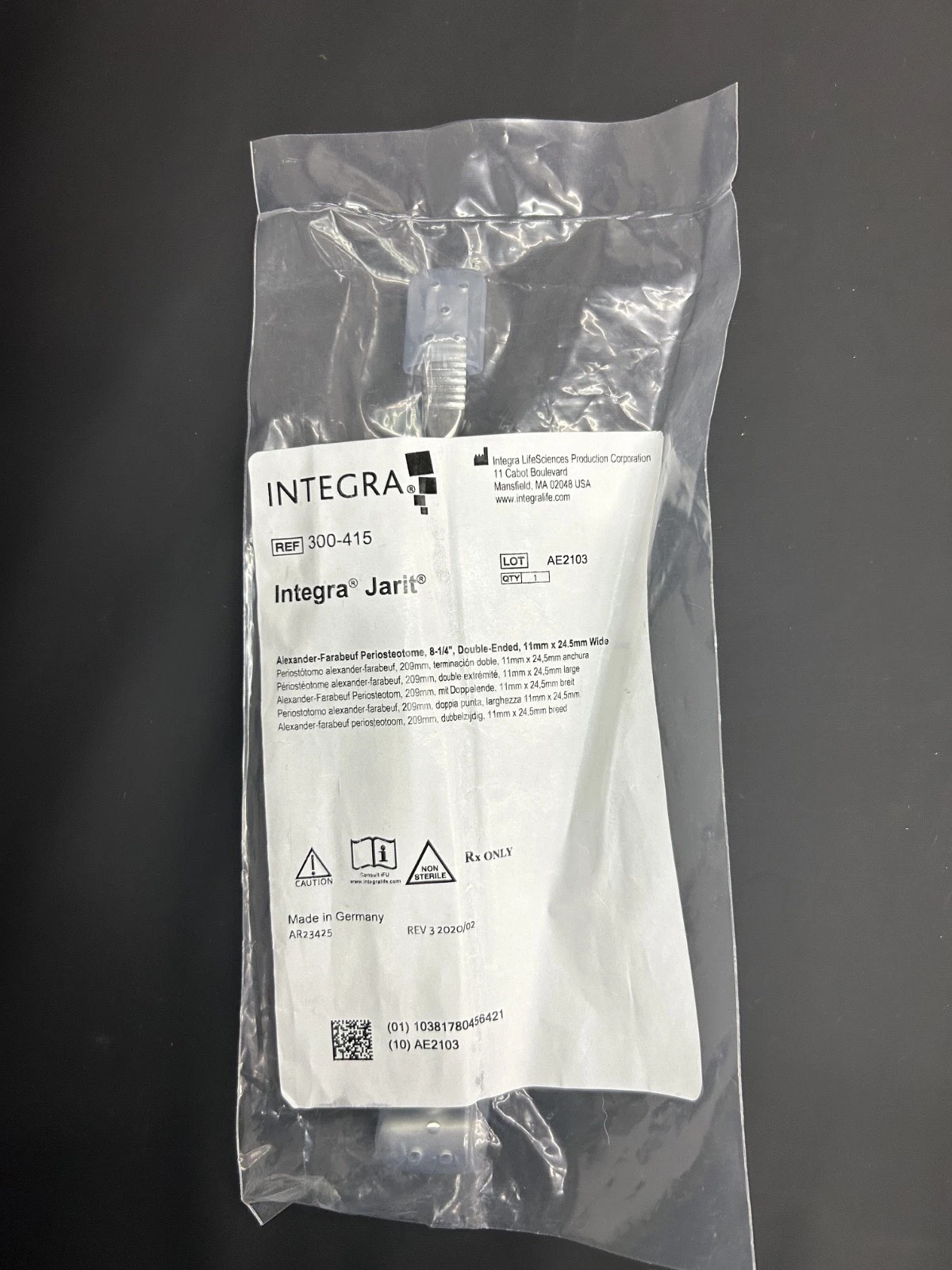 Integra Jarit Alexander Farabeuf Periostome, 300-415