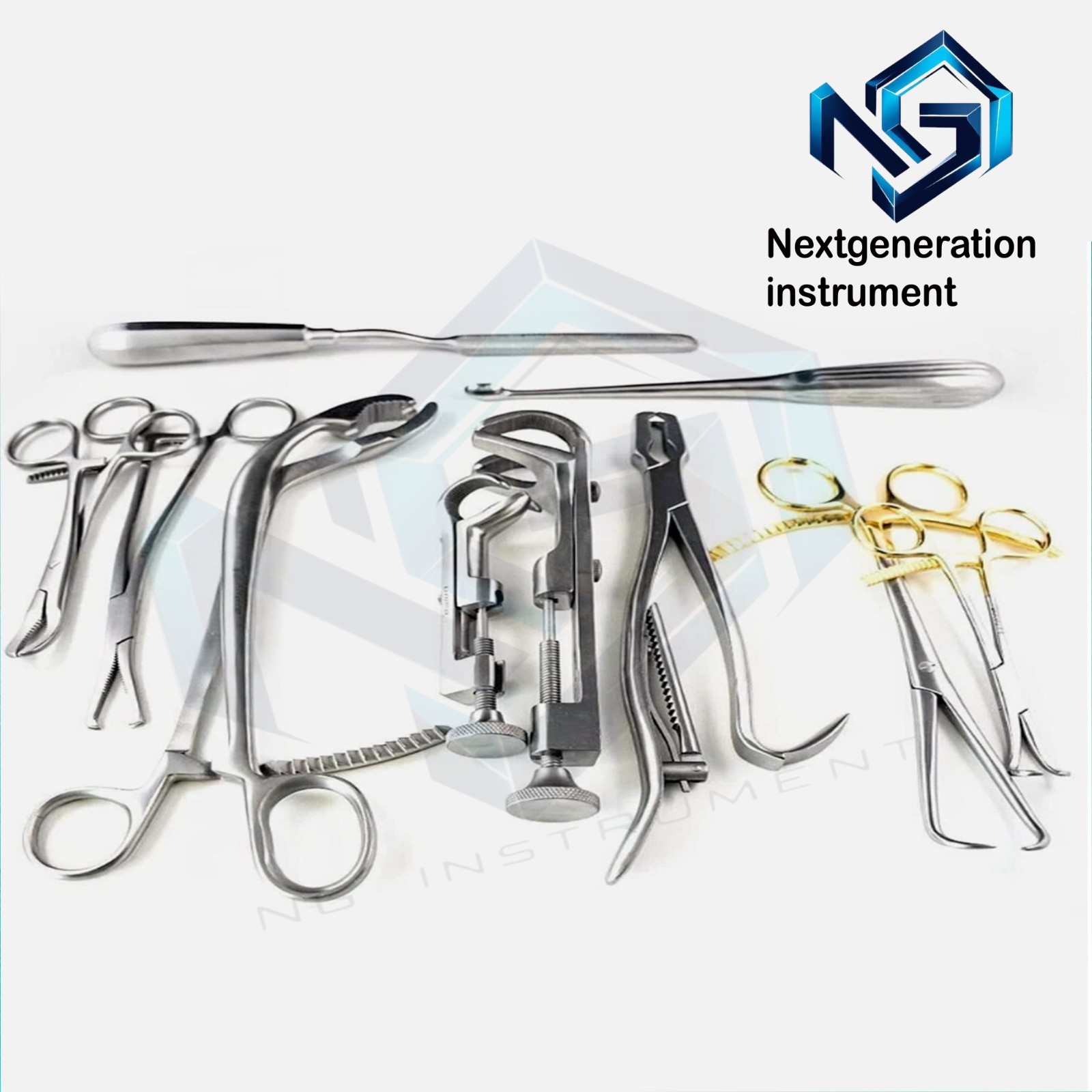 German Grade Orthopedic Surgical Instruments Set 10 Pcs Stainless Steel