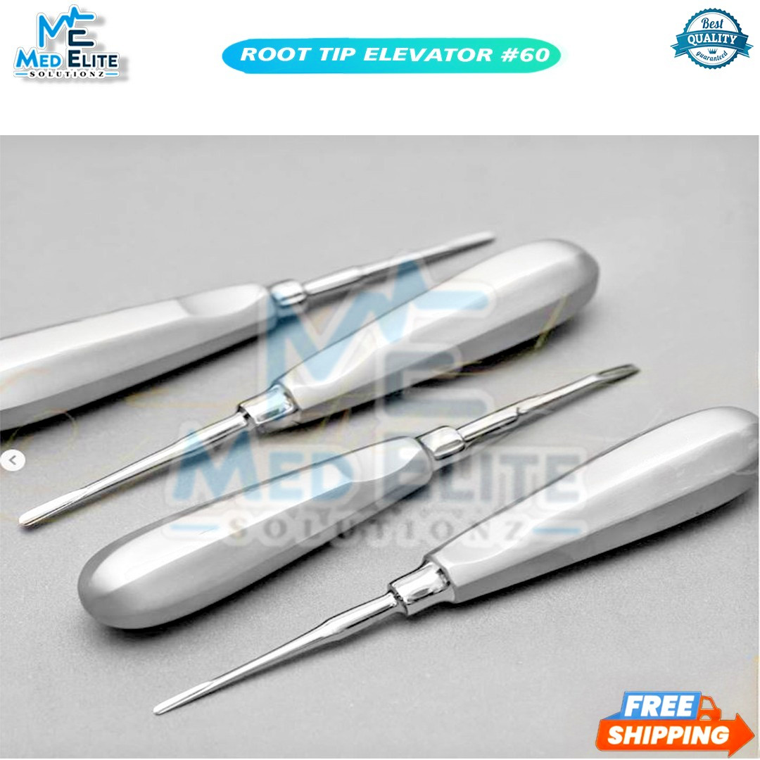 Dental Root Tip Elevator Set 3PCS Straight Spade Concave Extraction Tool Kit