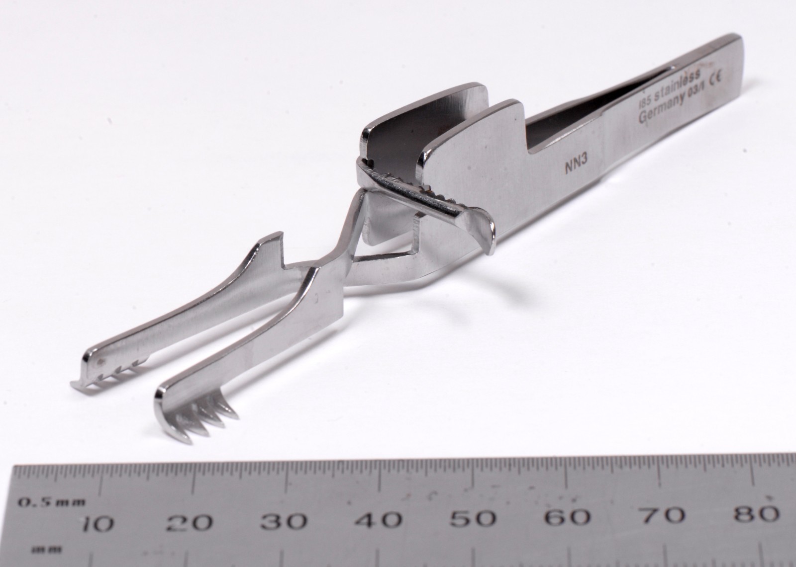 Pilling #16-5085 Heiss Retractor 4″ Surgical 4×4 Sharp Germany Stainless