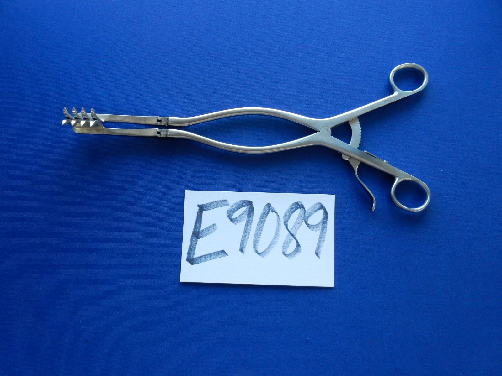 Novo Surgical 2434-25 Beckmann-Adson Hinged Retractor 4×4 Prong Sharp 12-1/8″