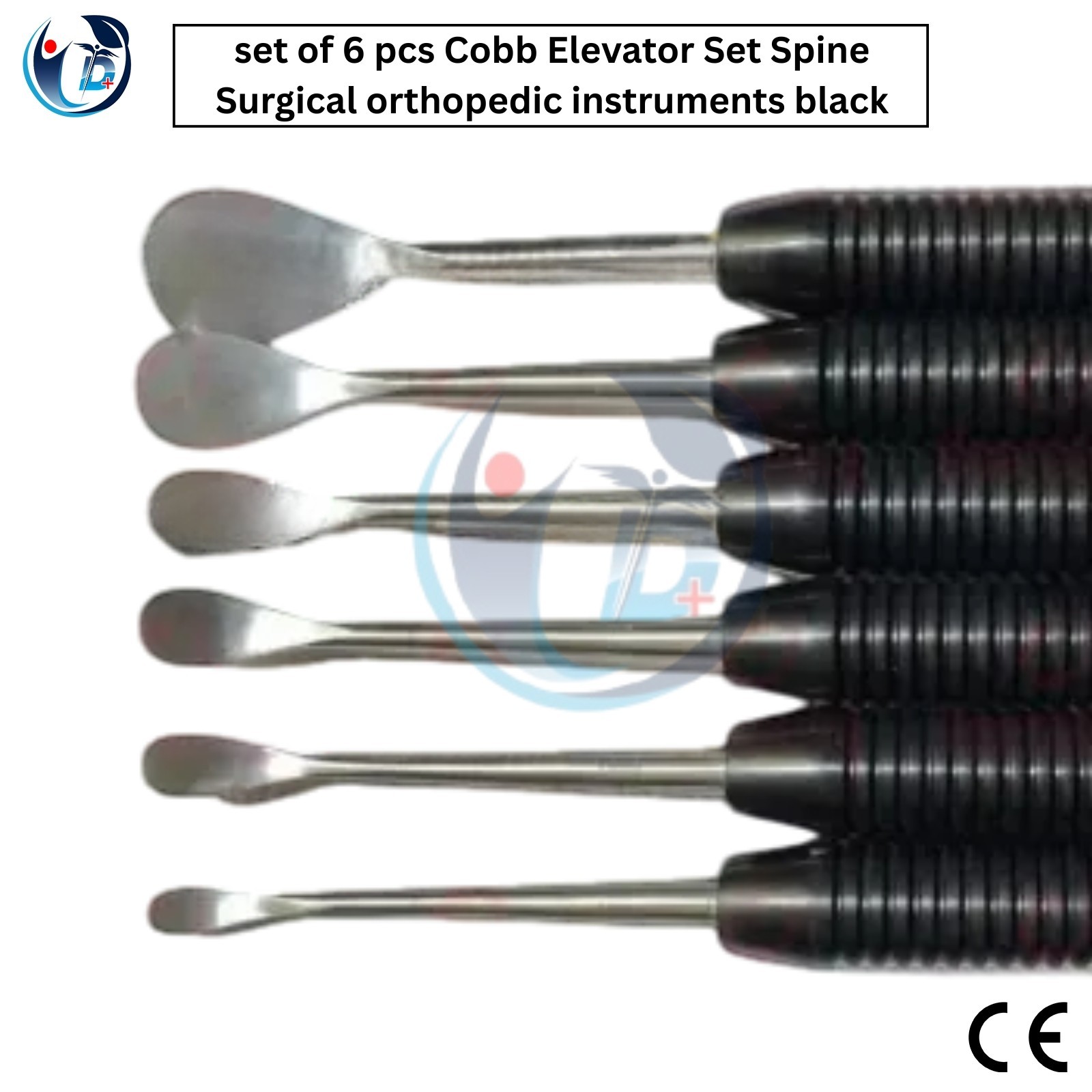 Cobb Elevator Set Spine Surgical orthopedic instruments set of 6 pcs black color