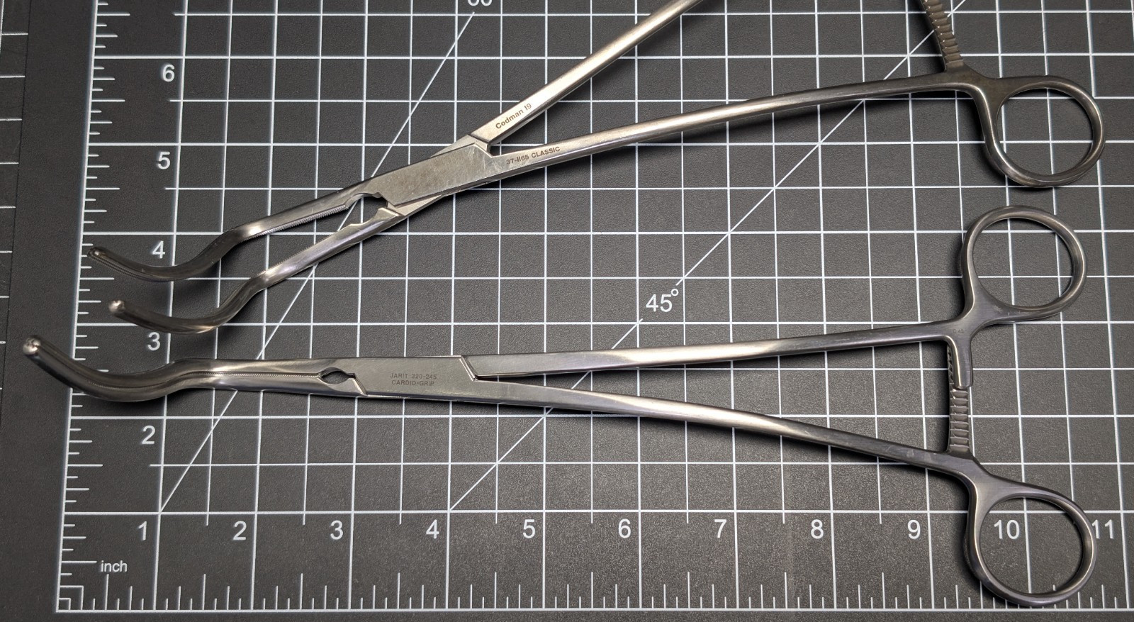 Jarit 320-245 DeBakey Aorta Sidewinder Clamp Cardio-Grip Atraumatic Forceps