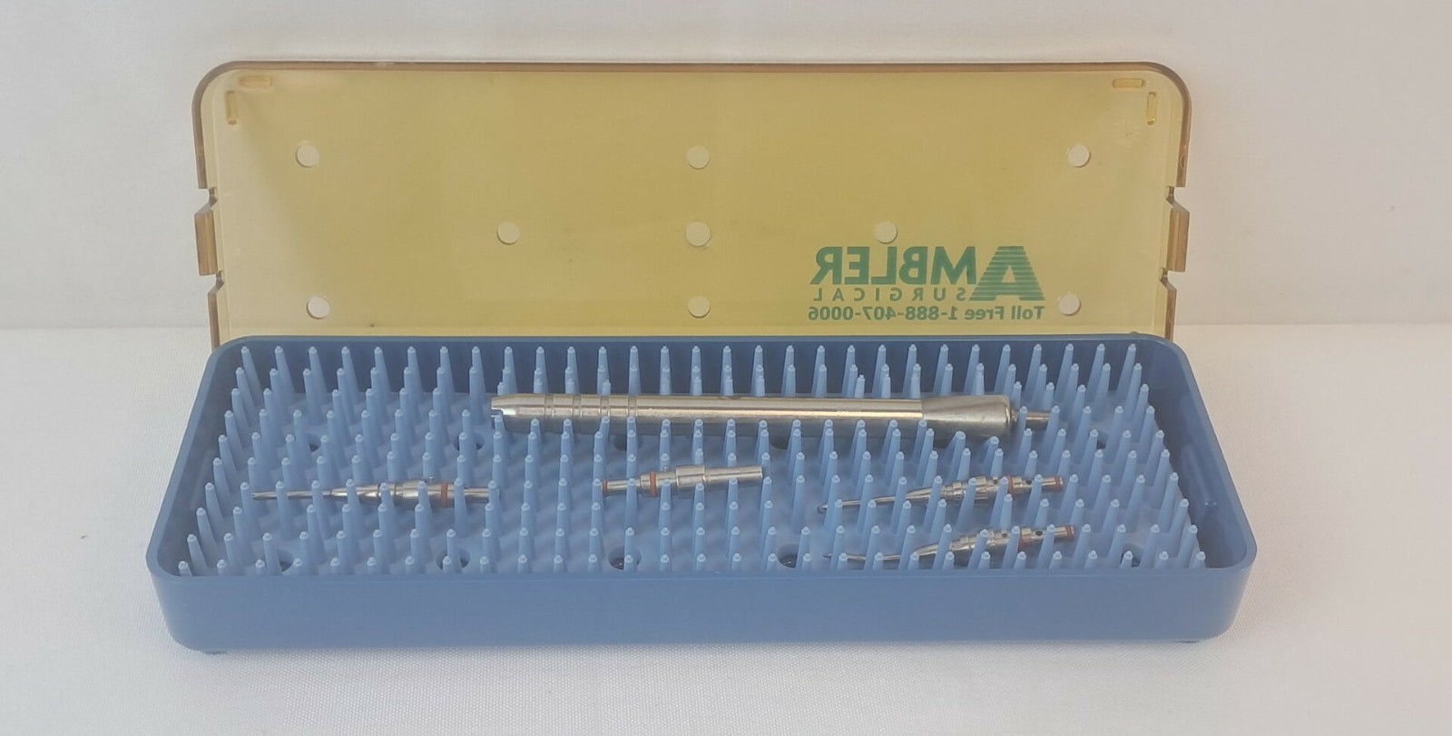 Storz / Ambler Surgical 5 Piece I/A Set Ophthalmic w/ Sterilization Case