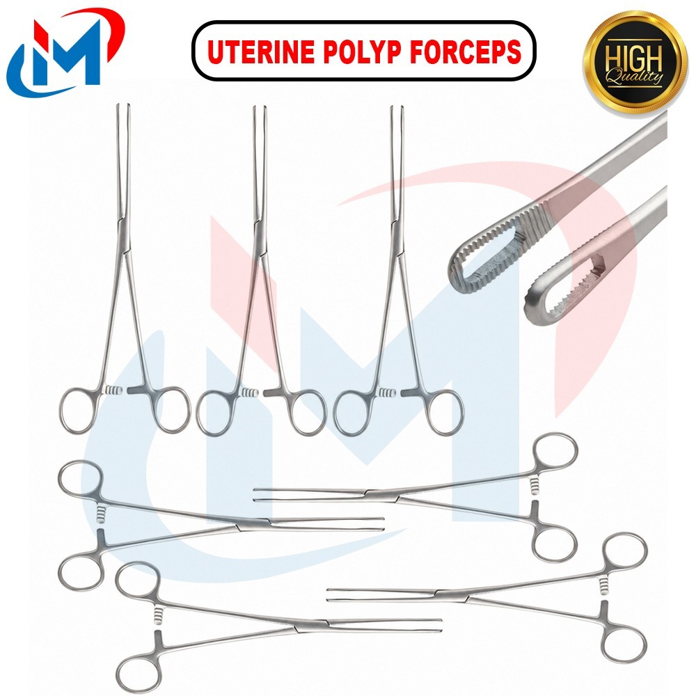 Bonneys Uterine Polyp Forceps 24 cm Gynecology Surgical Instrument Stainless