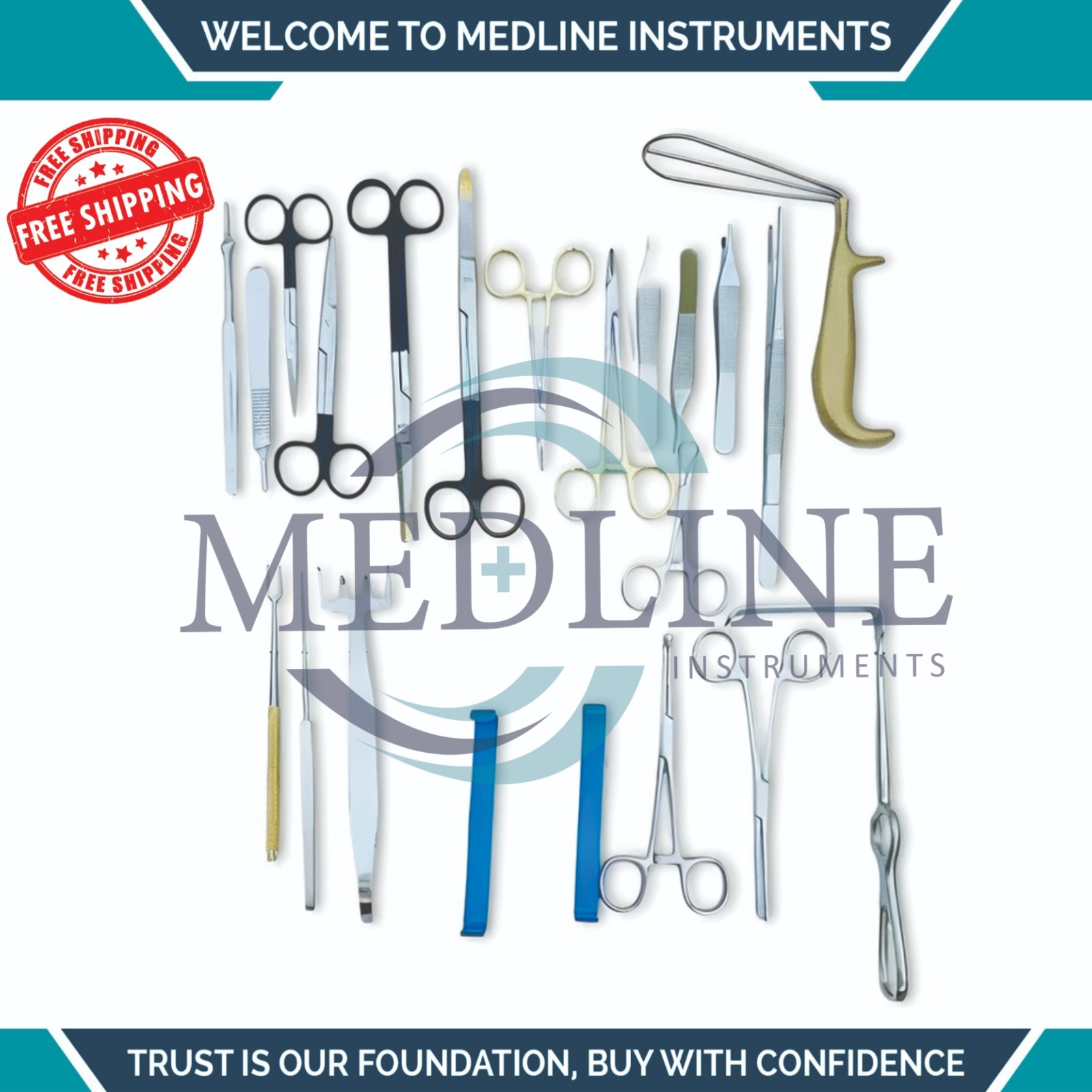 Face Lift Instruments Set 21 Pcs Plastic Surgery Surgical Instruments Kit