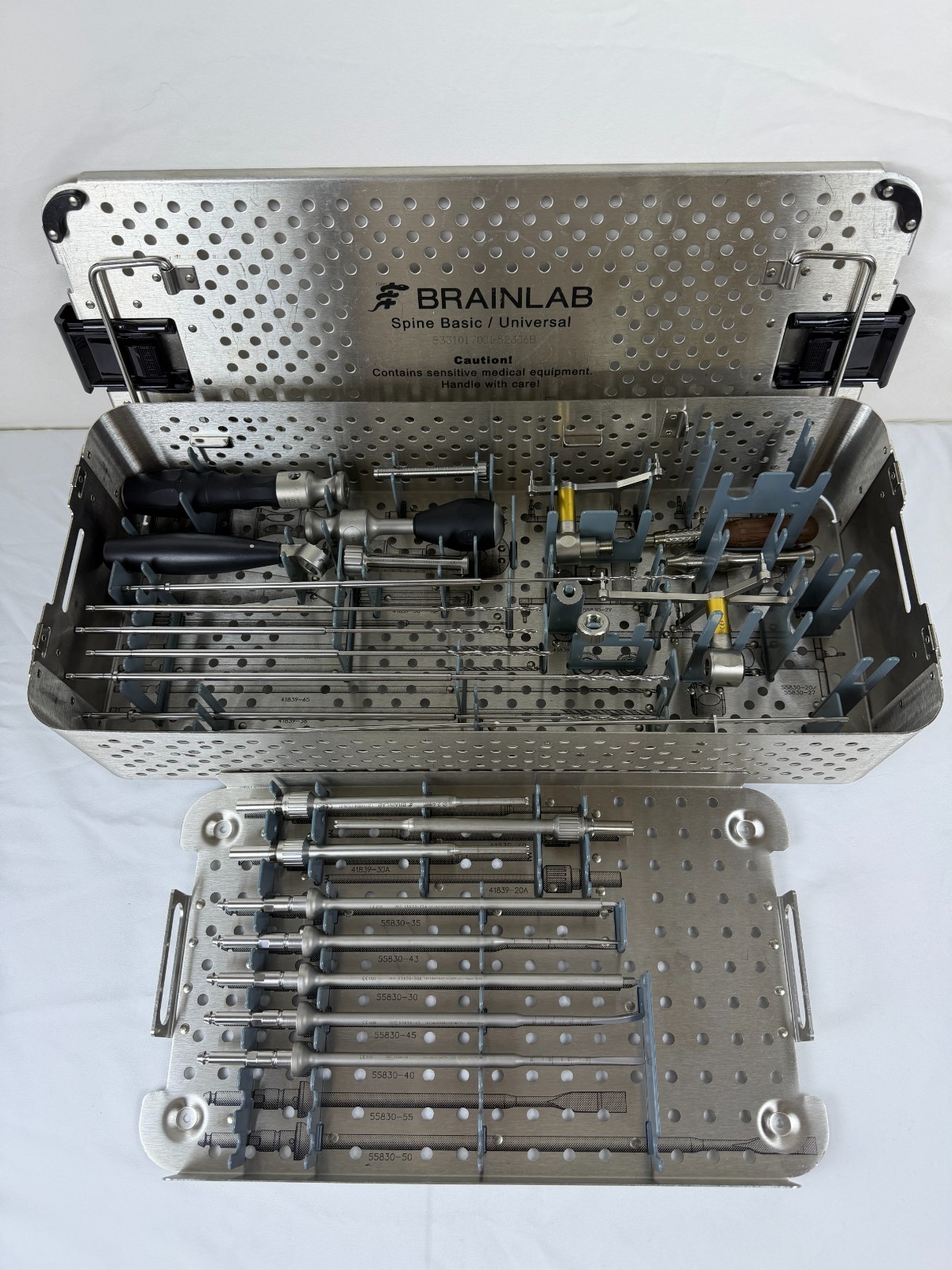 BrainLab 52306B Universal Spine Instruments Tray Set Neuro