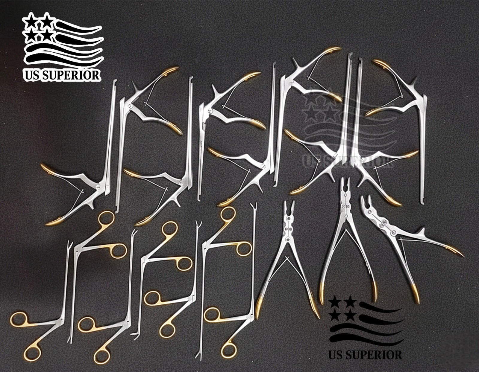 Laminectomy Kerrison Rongeurs Orthopedics Spine Surgery Instruments Set 19 Pcs