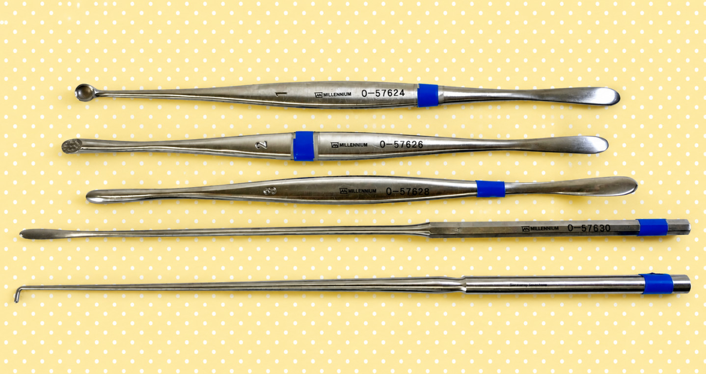 Set of 5 Aesculap Penfield Dissectors & Probe Neurology Orthopedics
