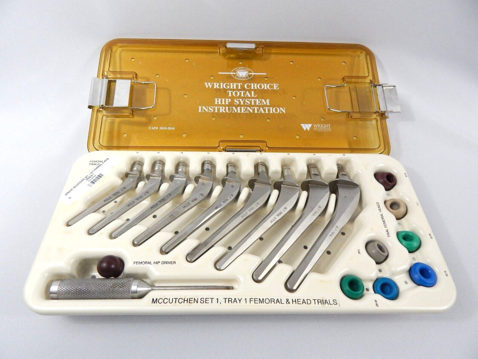 WRIGHT MEDICAL CAT # 2010-2016 TOTAL HIP SYSTEM INSTRUMENTATION 2010-2016