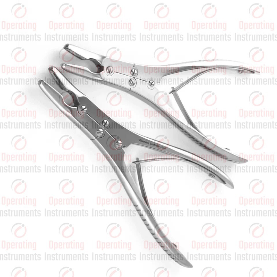 2PC Ruskin Bone Rongeur 7.5 Curved Double Action Orthopedic Instruments
