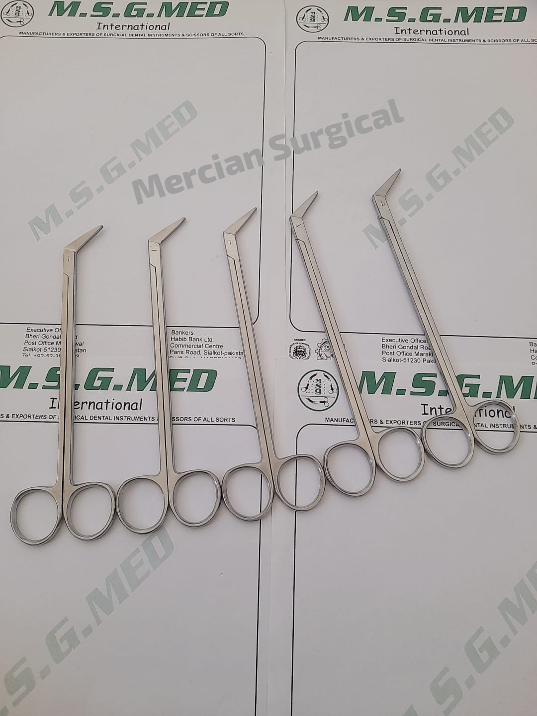Diethrich-Potts Vascular Scissors 45° 18.5, Potts Smith Angle Scissors 5PCS Set