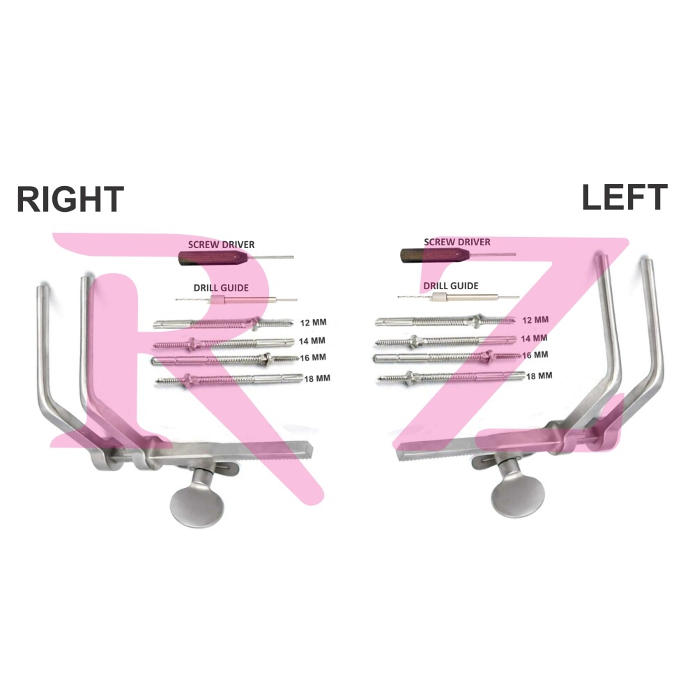 Caspar Cervical Distractor Left & Right Set Screw Pin Screw Driver Drill Guide
