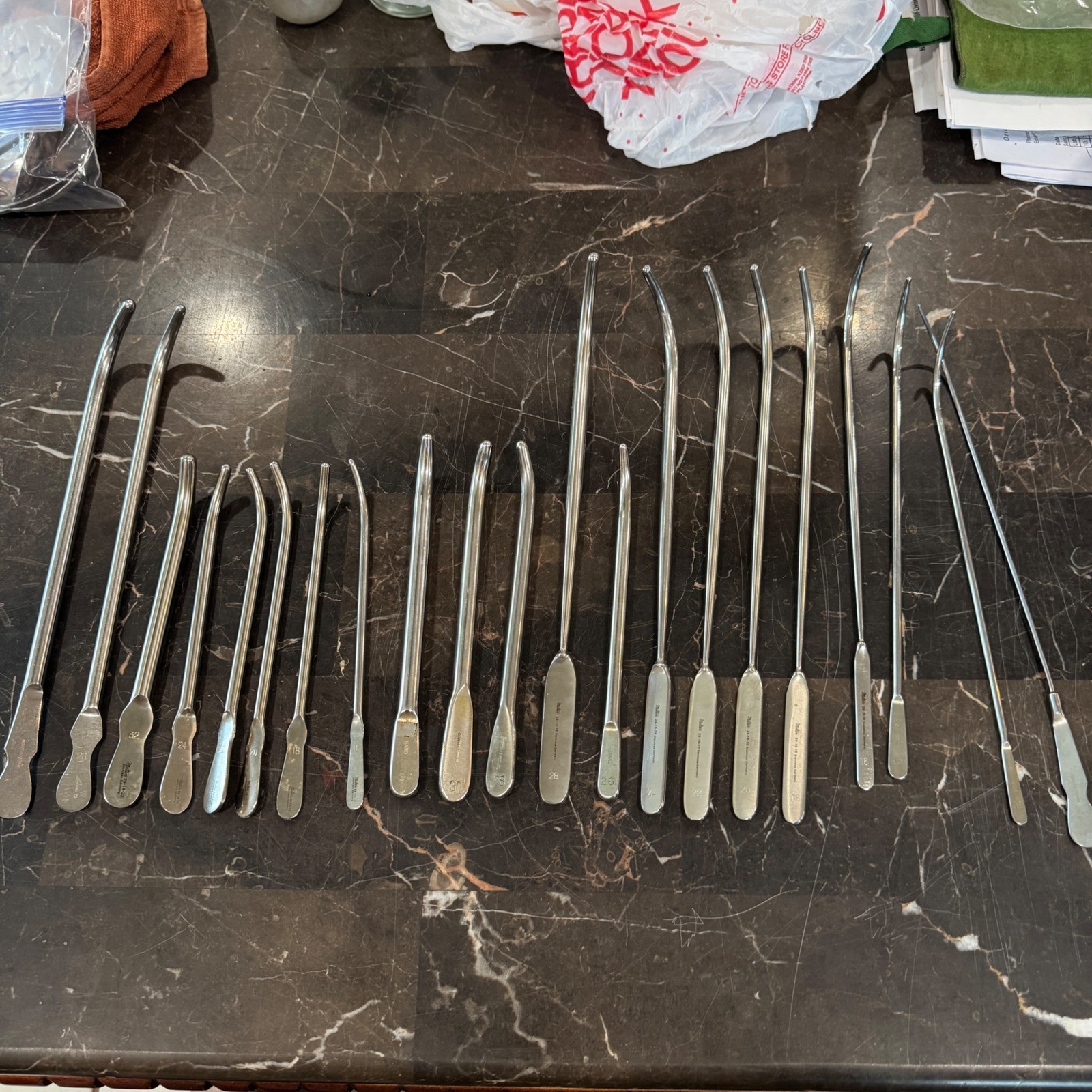 Vintage Miltex Greenwald Bard Stainless Steel Medical Sound Dilator Set 20pc