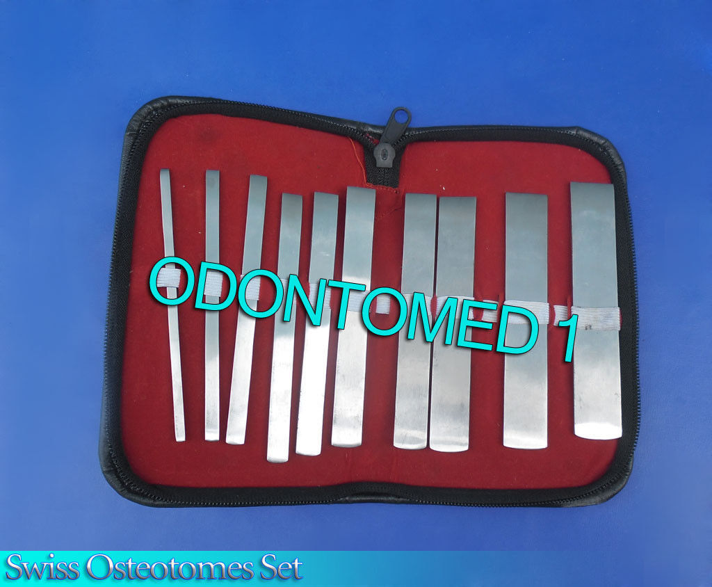 10 Swiss Osteotomes Set Orthopedic Surgical Instruments
