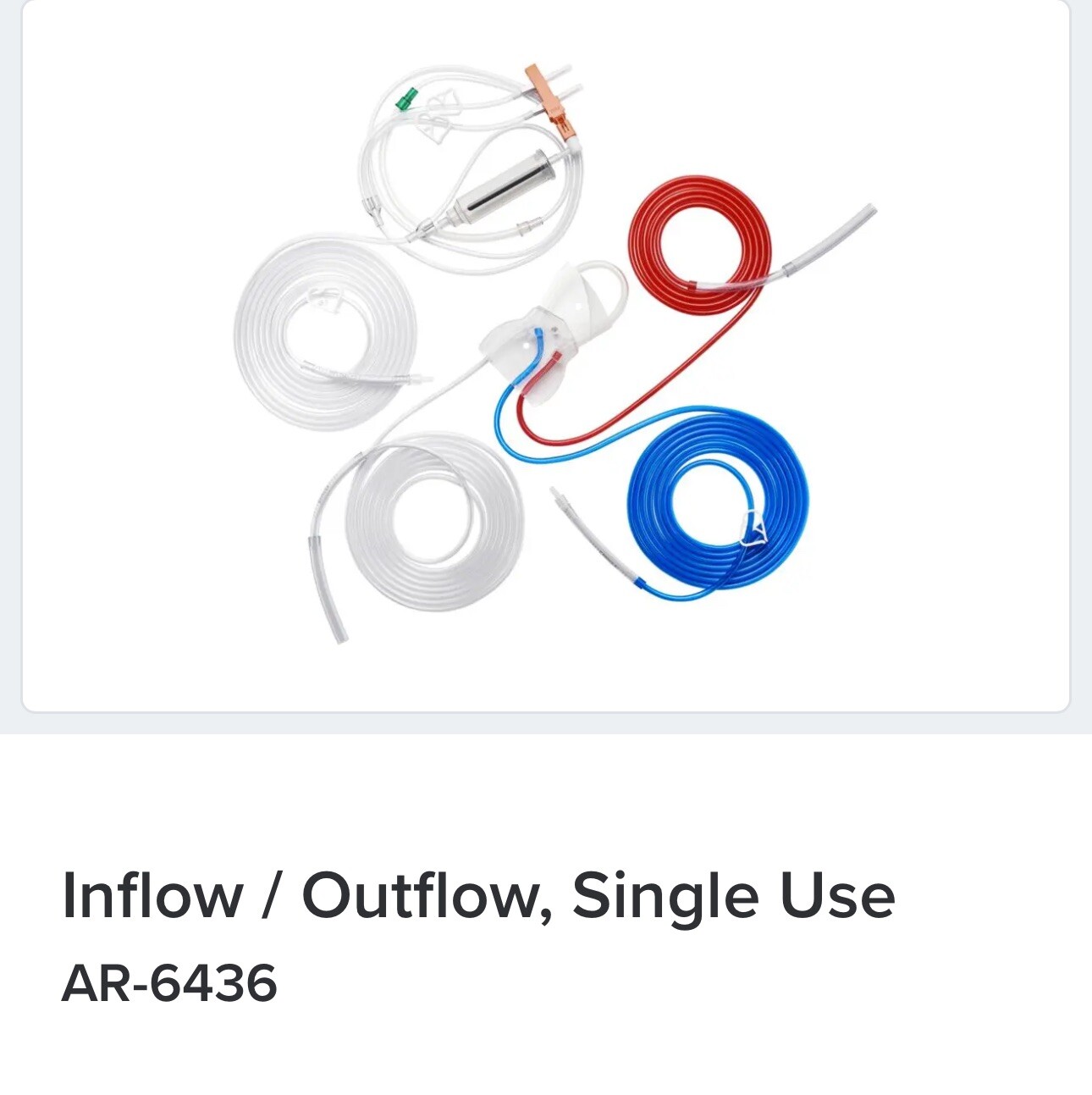 Arthrex Arthroscopy Pump Inflow / Outflow Tubing AR-6436 Single Use. One Each