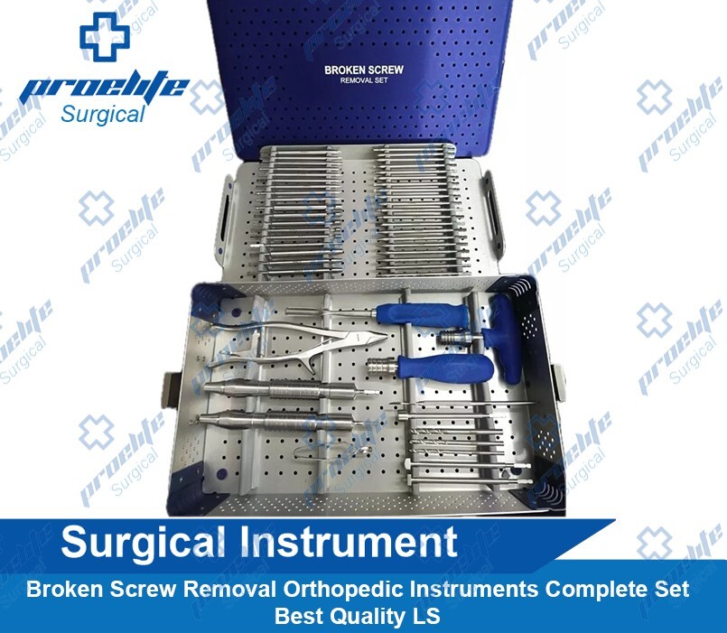 Broken Screw Removal Orthopedic Instruments Complete Set Best Quality