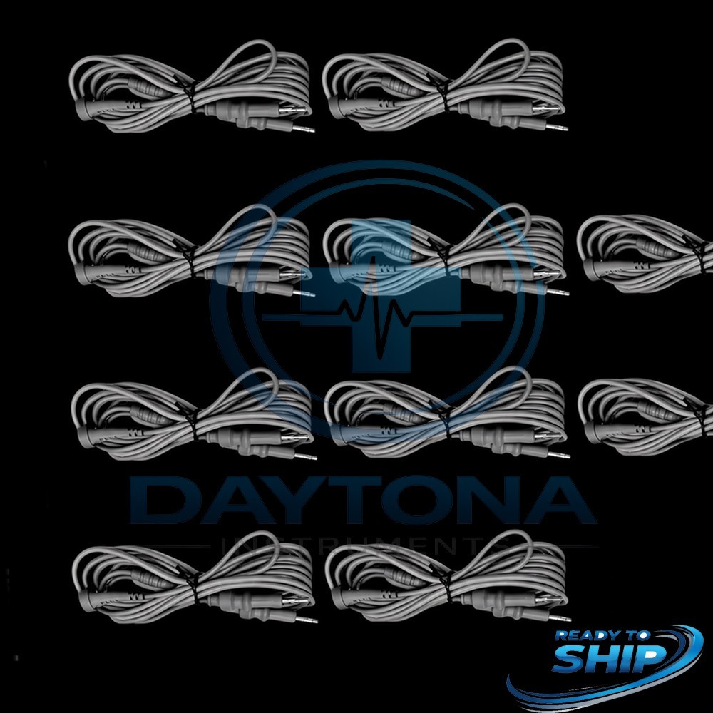 10pc European A+Quality Silicon Bipolar Cable 4mm Reusable & Autoclavable
