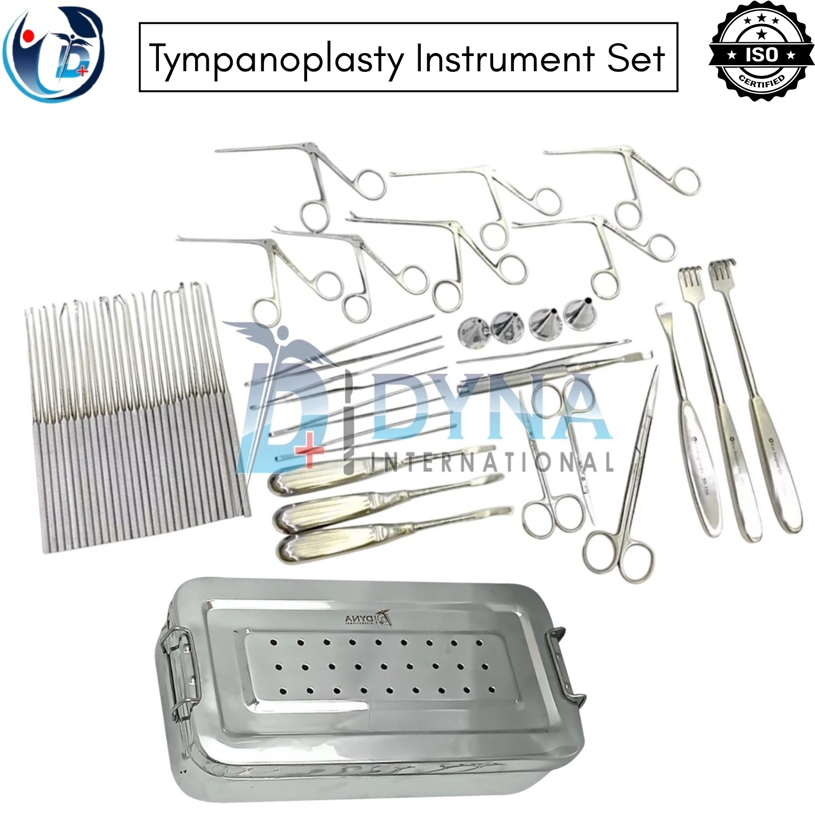 Tympanoplasty Instruments 58 Pcs Set Micro Ear Surgery ENT Premium Instrument CE