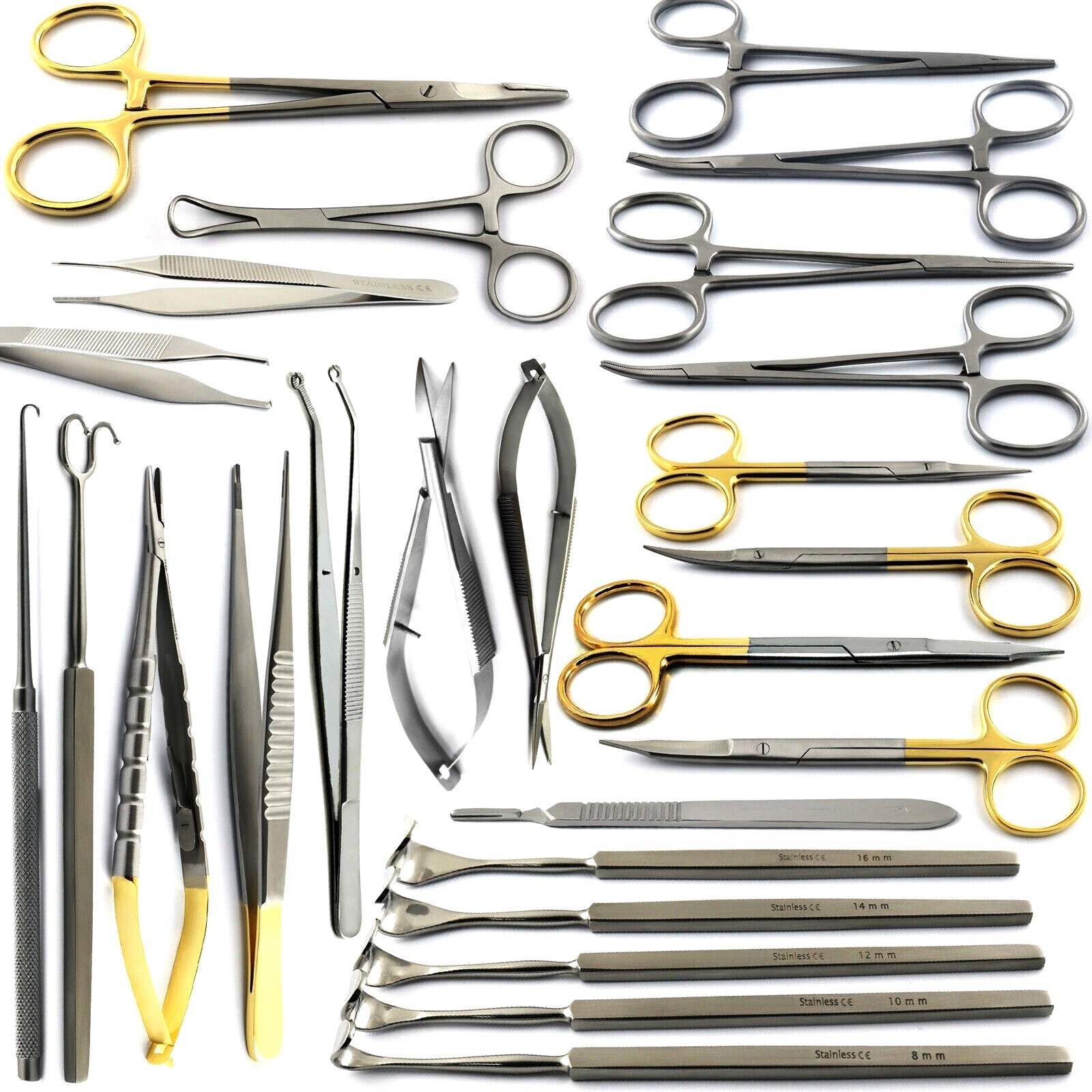 Blepharoplasty Instruments Kit Eyelid Retractors Micro Eye Surgery Ophthalmic