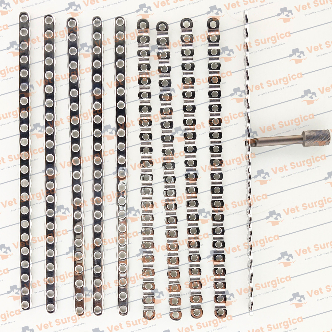 Veterinary 3.5mm ALPS Locking Plates 22 Holes with Locking Sleeve 11 Pcs Set