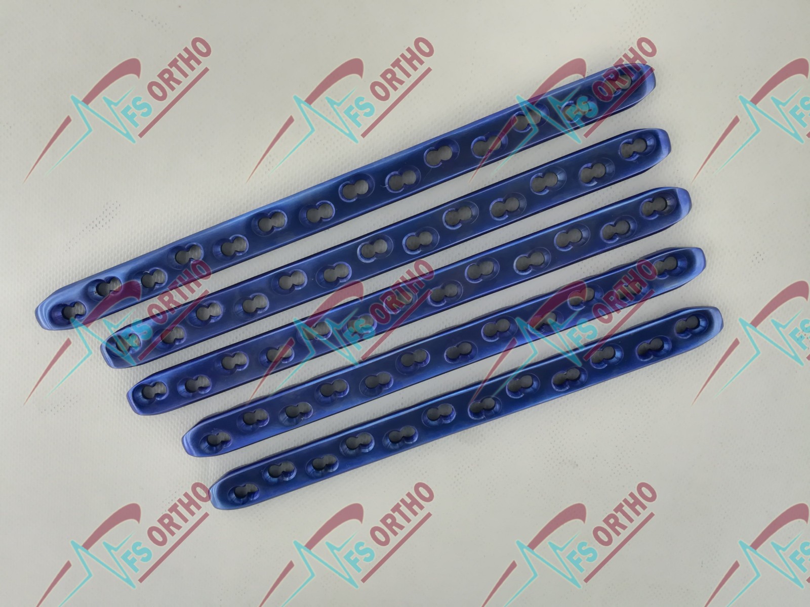 Locking 5mm Broad Plate 12 to 24 Holes & 5mm LCP screw(54 Pcs) Titanium G5