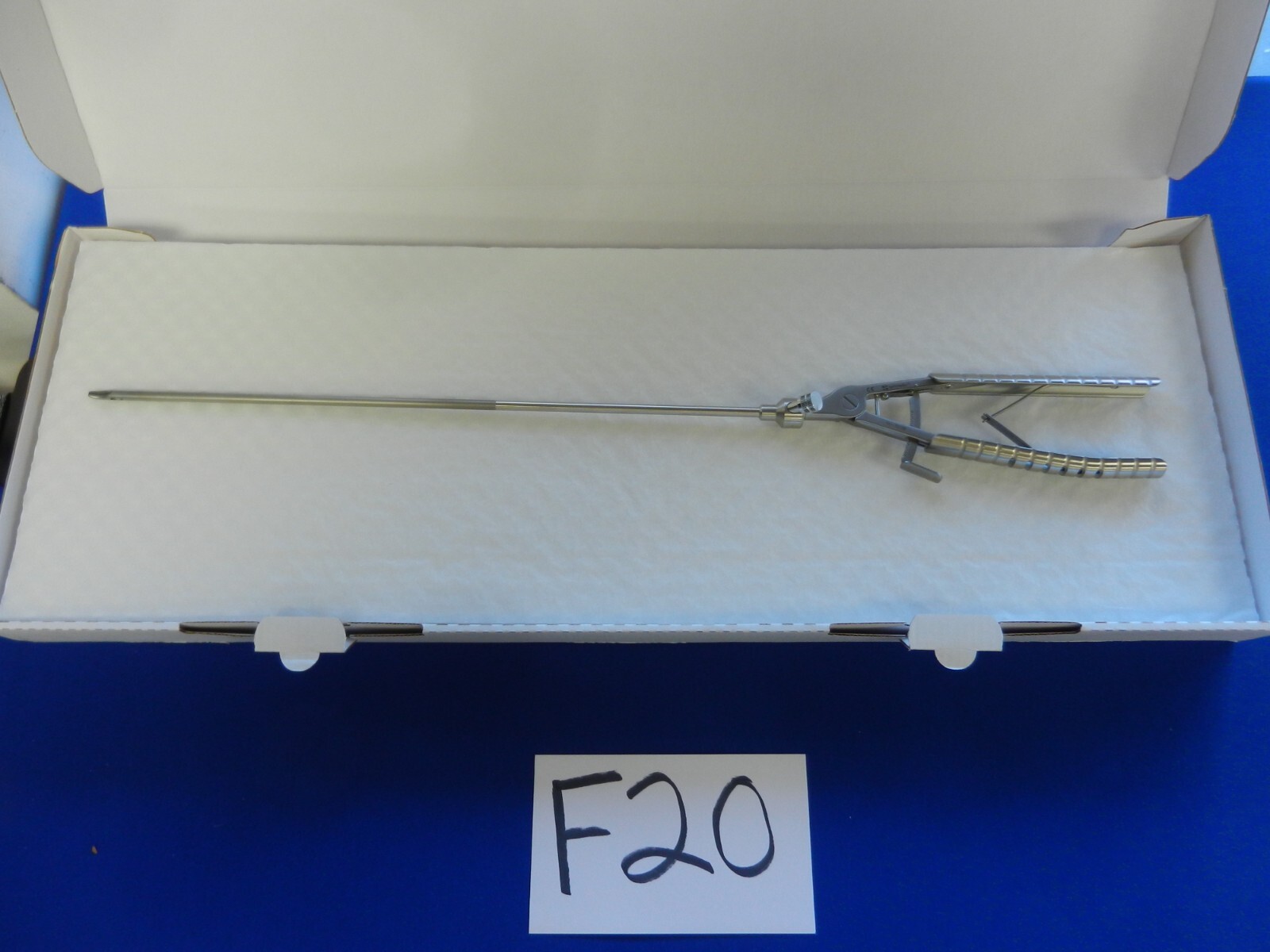 F20 Symmetry Surgical Laparoscopic 5mm x 32cm, TC, Curved Needle Holder 98-3038