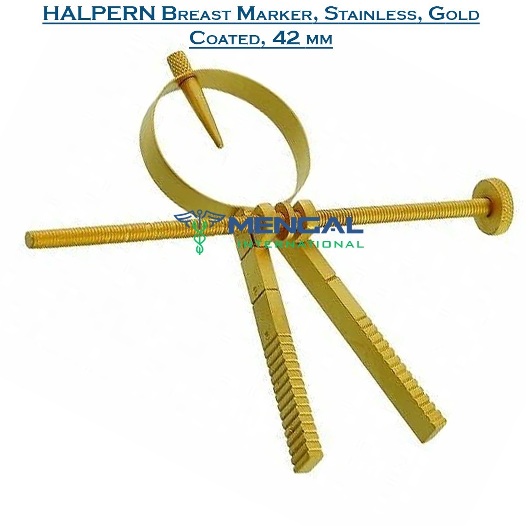 HALPERN Breast Marker 42mm, Stainless, Gold Coated, plastic surgery instruments