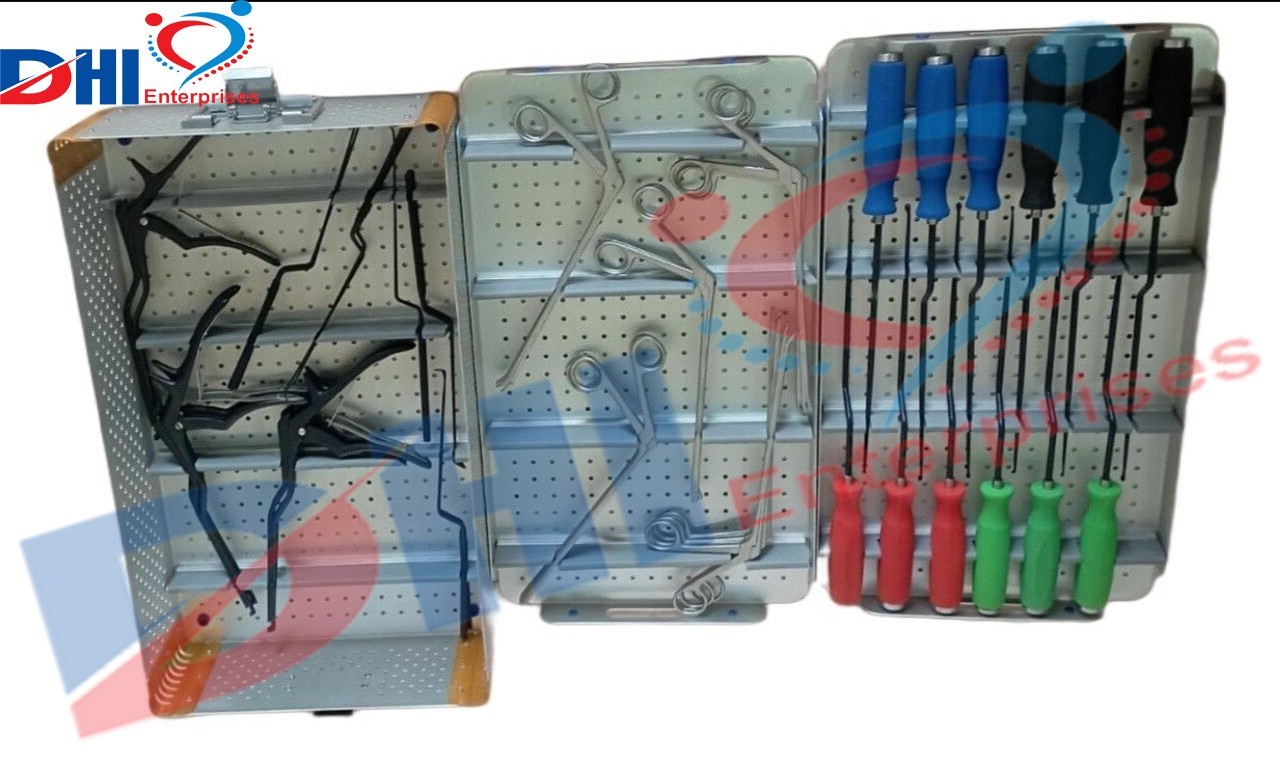 New Lumbar Spinal Surgery Instrument set With Alminum Box High Good Quality DHI