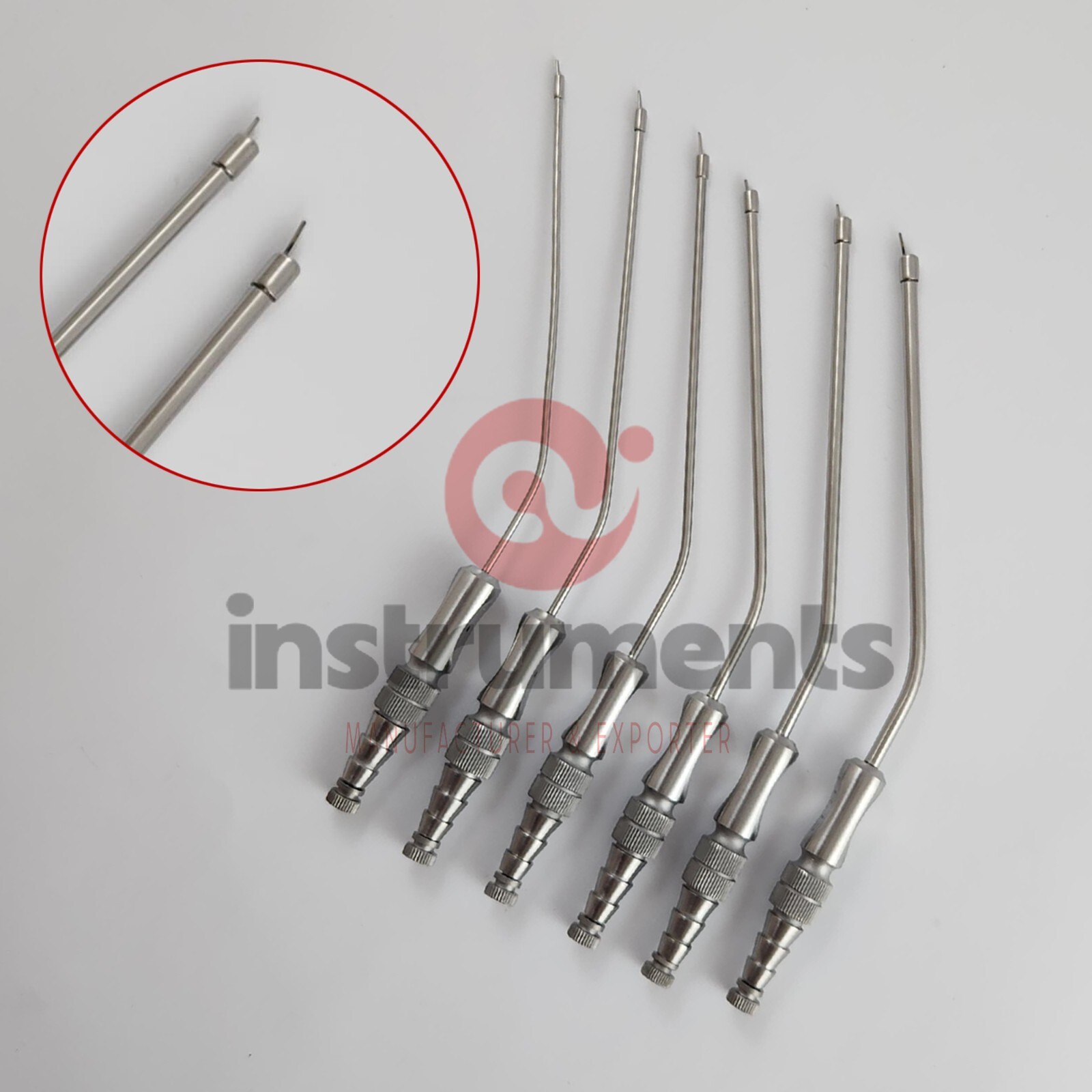 Frazier Suction Tubes With Ball Tip 6 To 12 Fr 7 PCs Set Surgical Instruments Ai