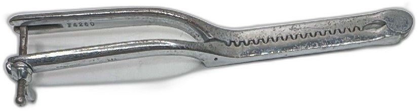 V Mueller F4260 USA Surgical Bone Holding Clamp Chrome Plated Vintage Tool
