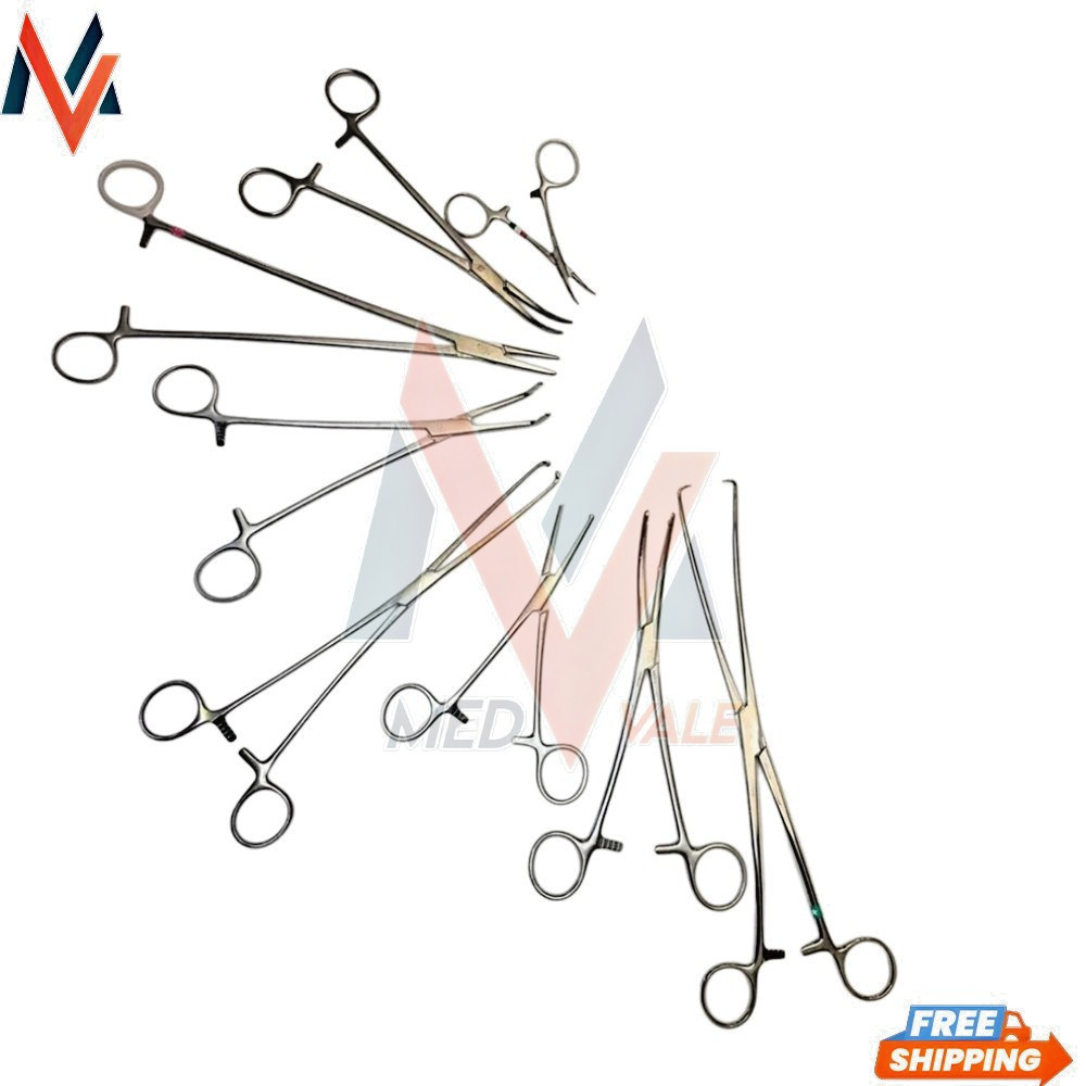 Set of 8 Miltex Artery Clamps General Surgery
