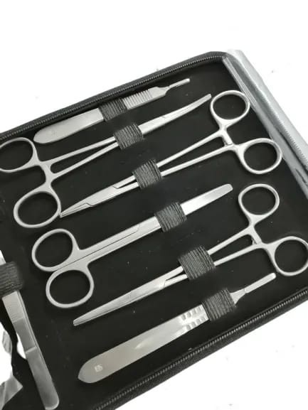 Suturing instruments kit – Surgical Examination set of 13 Pieces Firt Aid kit