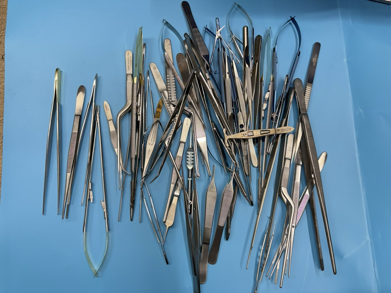 60X Medical Instruments Micro Scissors-Iris Needle Holders Forceps Tweezers