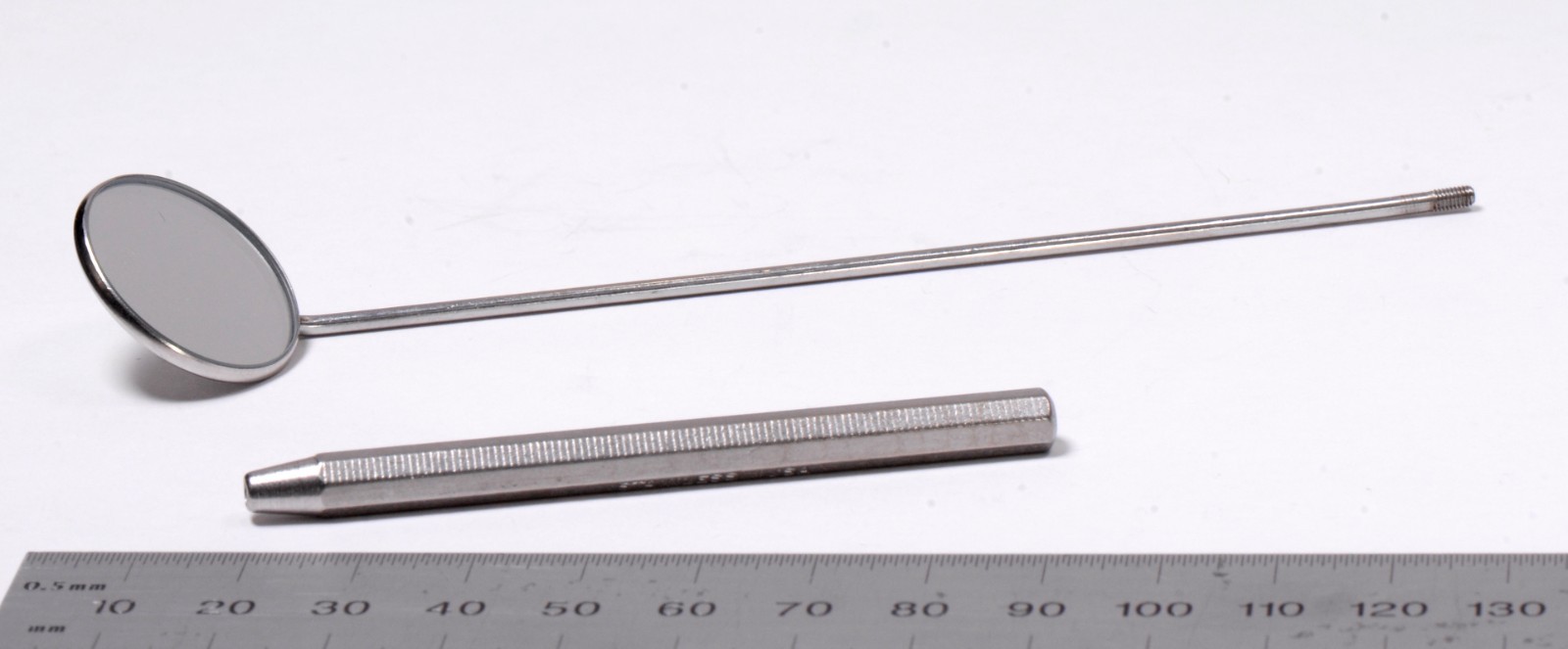Laryngeal Mirror 8″ Size 5 ENT 23mm Detachable Surgical Stainless USA France
