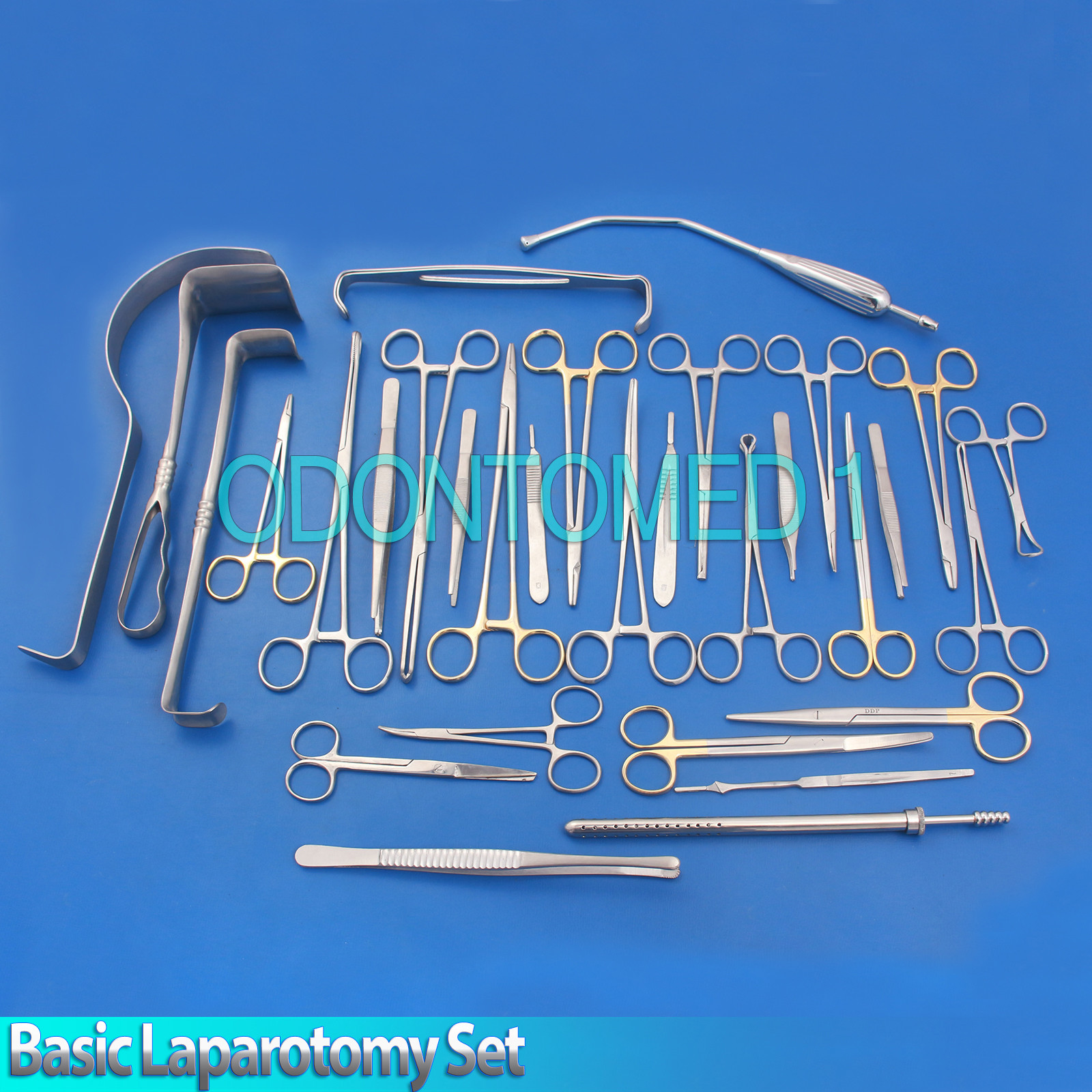 Basic Laparotomy Set 83 Pcs Surgical Instruments Surgery Medical Abdominal gold