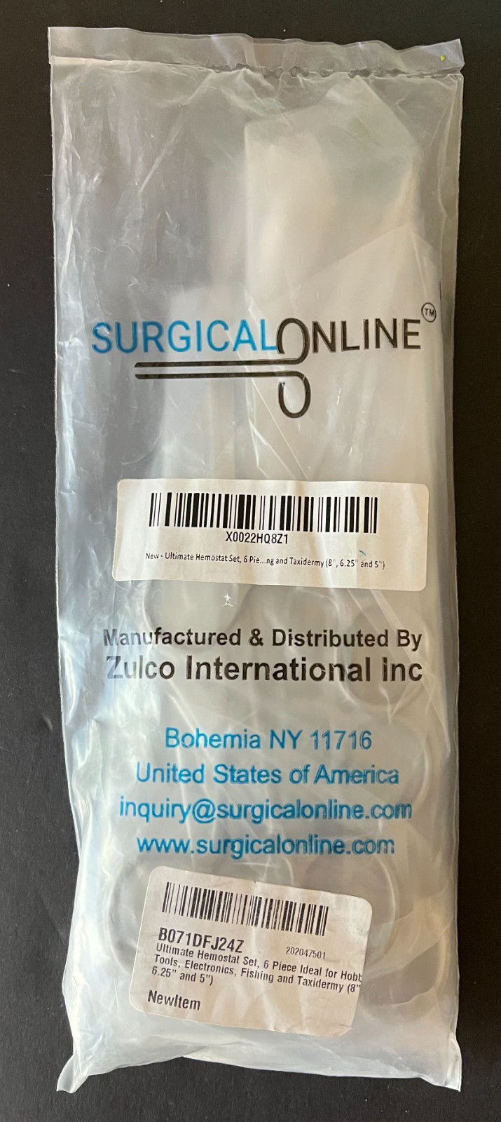 SURGICAL ONLINE Ultimate Hemostat Set, 6 Piece NEW SEALED